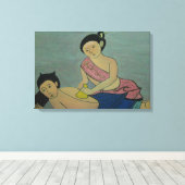 Thaise Traditionele Massage Canvas Afdruk (Insitu (Houten vloer))