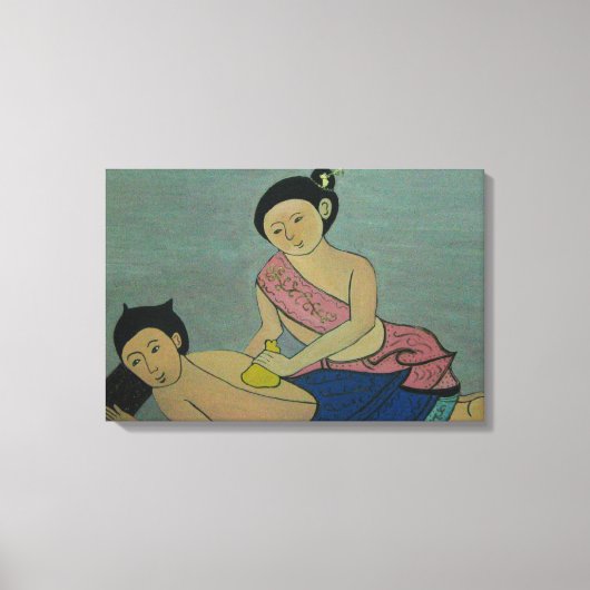 Thaise Traditionele Massage Canvas Afdruk (Voorkant)