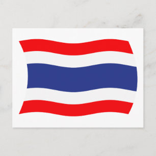 Thaise Vlag Ansichtkaart Briefkaart