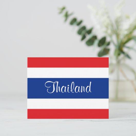 Thaise vlag briefkaart (Staand voorkant)