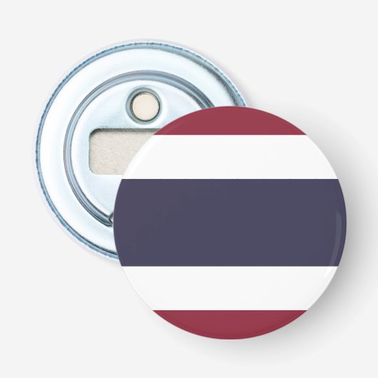 Thaise vlag button flesopener (Voorkant)