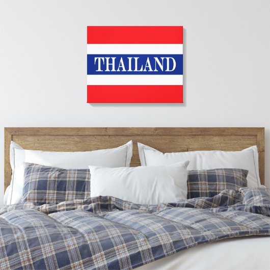 Thaise vlag canvas afdruk (Insitu (Slaapkamer))