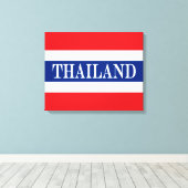 Thaise vlag canvas afdruk (Insitu (Houten vloer))