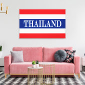 Thaise vlag canvas afdruk (Insitu (Woonkamer))