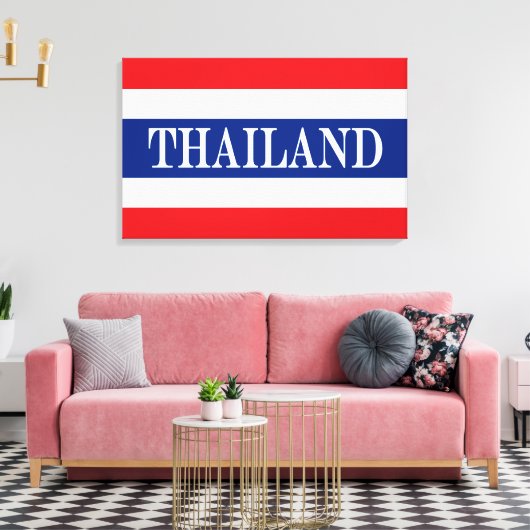 Thaise vlag canvas afdruk (Insitu (Woonkamer))