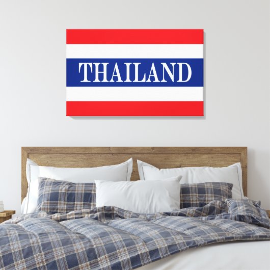 Thaise vlag canvas afdruk (Insitu (Slaapkamer))