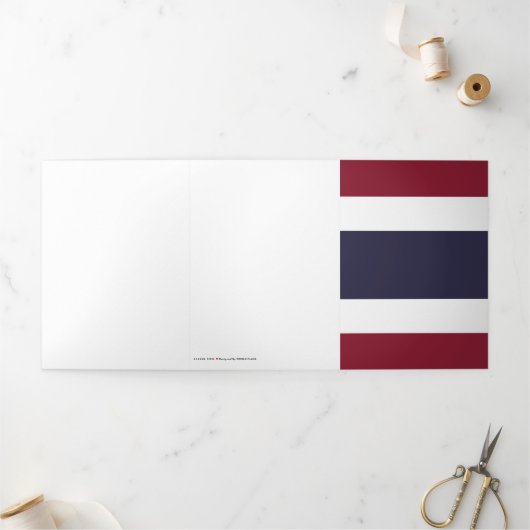 Thaise vlag drieluik kaart (Buitenkant)