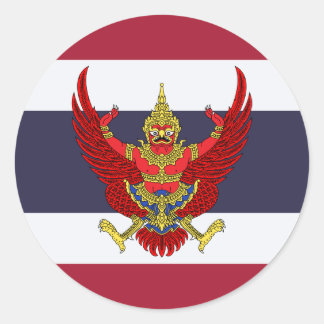 Thaise vlag & embleem, vlag van Thailand Ronde Sticker