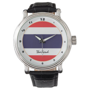 Thaise vlag en Thailand trendy mode/design watch Horloge