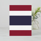 Thaise vlag folie uitnodiging (Staand Voorkant)
