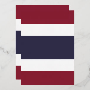 Thaise vlag folie uitnodiging