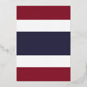 Thaise vlag folie uitnodiging (Achterkant)