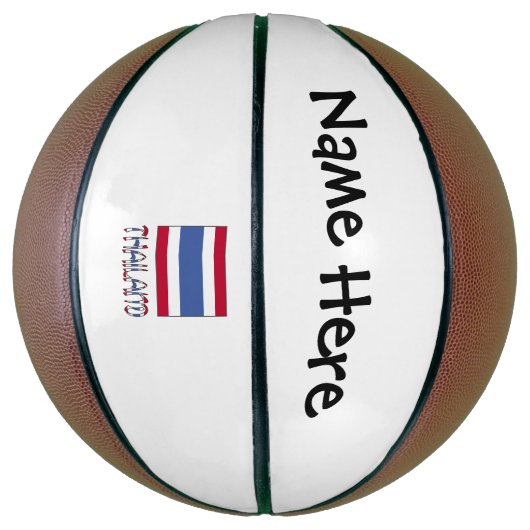 Thaise vlag gepersonaliseerd basketbal (Verticaal)