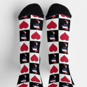 Thaise vlag Heart Pattern Thailand National Pride Sokken (Top)