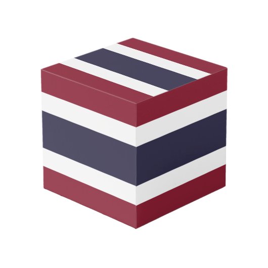 Thaise vlag kubus (Voorkant hoekig)