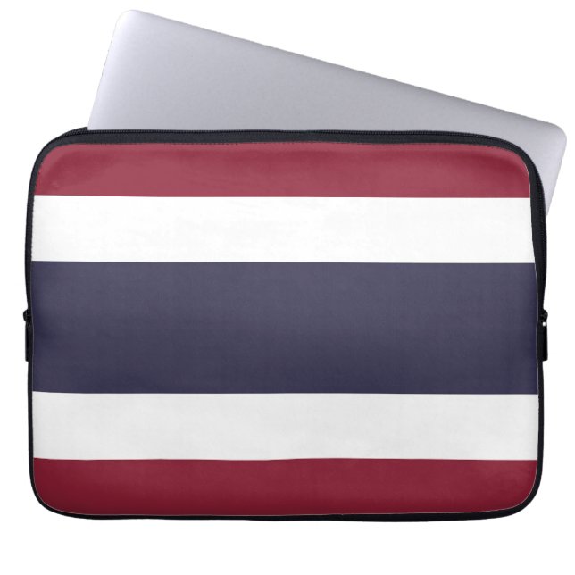 Thaise vlag laptop sleeve (Voorkant)