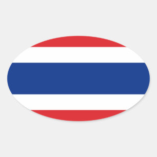 Thaise vlag ovale sticker