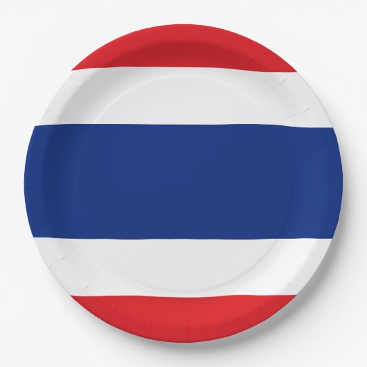 Thaise vlag papieren bordje (Voorkant)