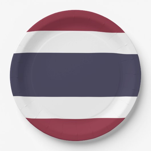 Thaise vlag papieren bordje (Voorkant)