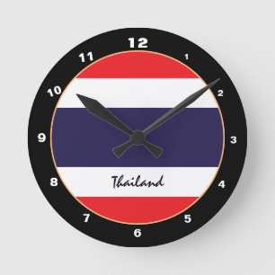 Thaise vlag, patriottische Thailand trendy Thais o Ronde Klok