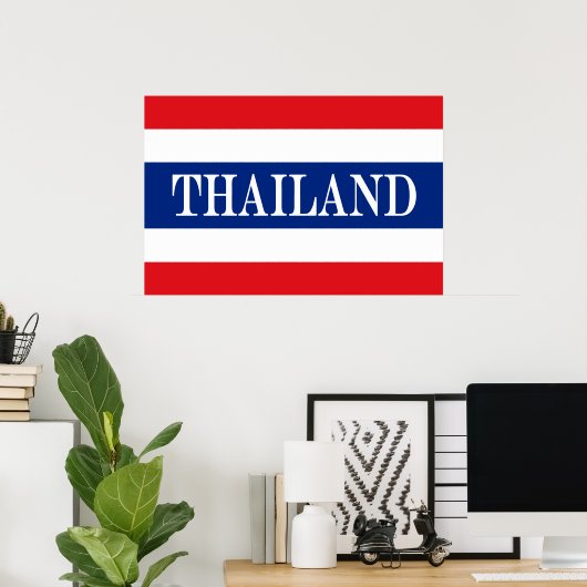 Thaise vlag poster (Thuiskantoor)