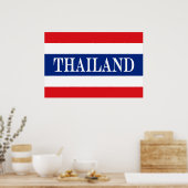 Thaise vlag poster (Keuken)