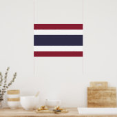 Thaise vlag poster (Keuken)
