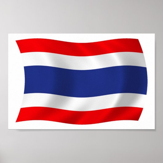 Thaise vlag Poster afdrukken (Voorkant)