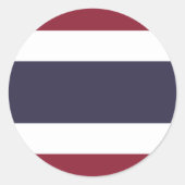 Thaise vlag ronde sticker (Voorkant)