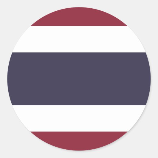 Thaise vlag ronde sticker (Voorkant)