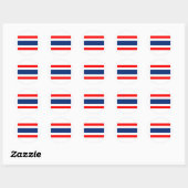 Thaise vlag ronde sticker (Vel)