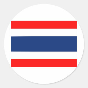 Thaise vlag ronde sticker