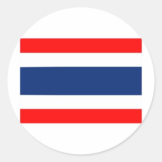 Thaise vlag ronde sticker (Voorkant)