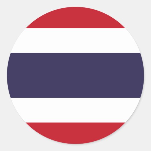Thaise vlag ronde sticker (Voorkant)