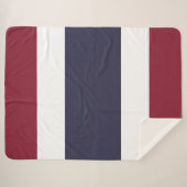 Thaise vlag sherpa deken (Voorkant (horizontaal))