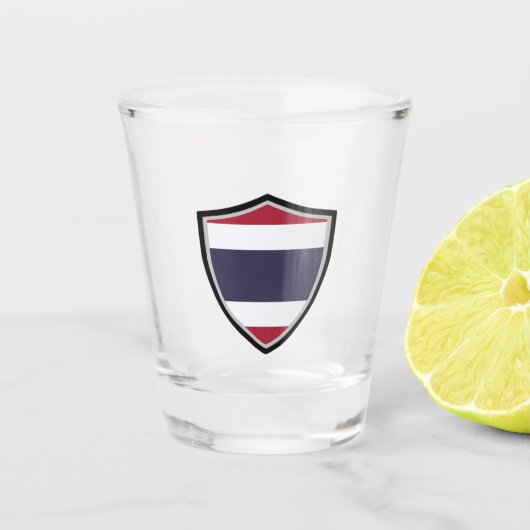 Thaise vlag shot glas (Voorkant)
