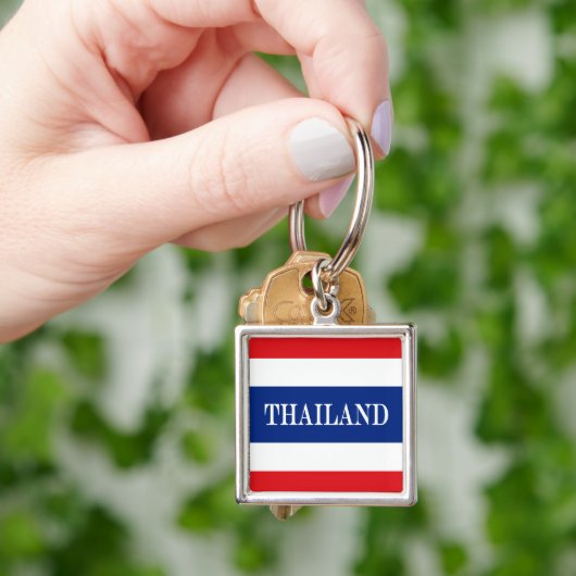 Thaise vlag sleutelhanger (Hand)