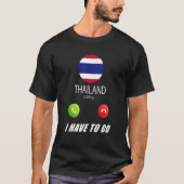 Thaise vlag Souvenir Thailand belt op zijn beurt T-shirt (Voorkant)