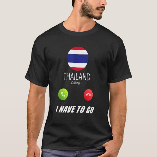 Thaise vlag Souvenir Thailand belt op zijn beurt T-shirt (Voorkant)