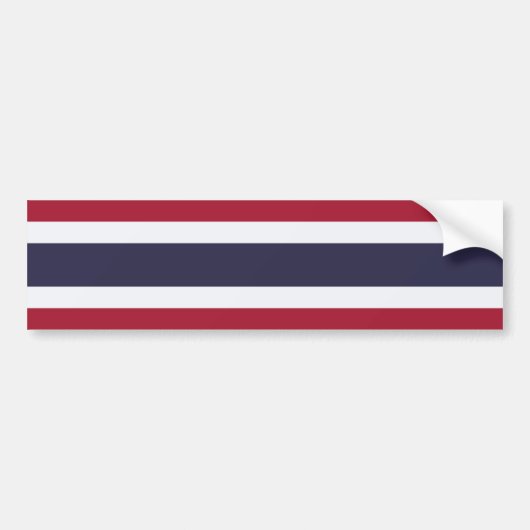 Thaise vlag (Thailand) Bumpersticker (Voorkant)