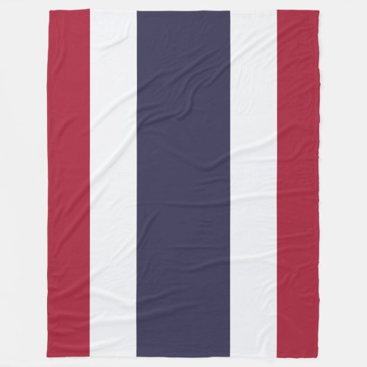 Thaise vlag (Thailand) Fleece Deken (Voorkant)