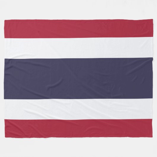 Thaise vlag (Thailand) Fleece Deken (Voorkant (Horizontaal))