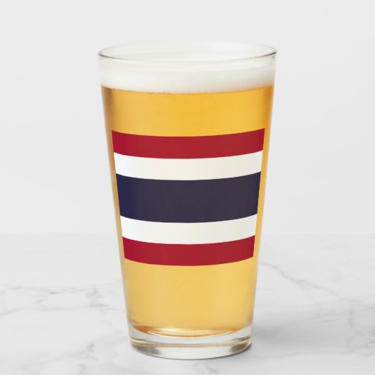 Thaise vlag (Thailand) Glas (Voorkant gevuld)