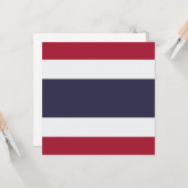 Thaise vlag (Thailand) Kaart (Voorkant / Achterkant in situ)