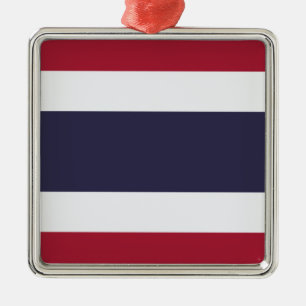 Thaise vlag (Thailand) Metalen Ornament