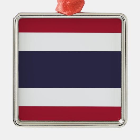Thaise vlag (Thailand) Metalen Ornament (Voorkant)