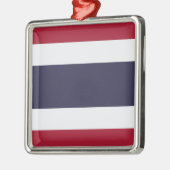 Thaise vlag (Thailand) Metalen Ornament (Links)