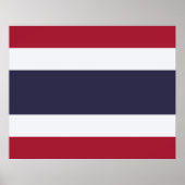 Thaise vlag (Thailand) Poster (Voorkant)