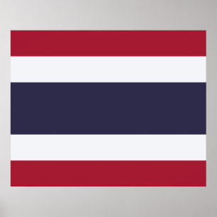 Thaise vlag (Thailand) Poster