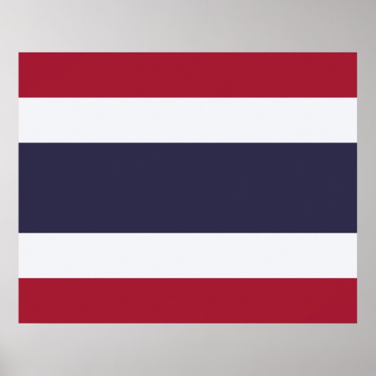 Thaise vlag (Thailand) Poster (Voorkant)